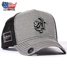 Load image into Gallery viewer, Red Monkey Rich Houndstooth Black RM1485 Limited Edition Unisex Trucker Hat Cap<br>