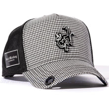 Load image into Gallery viewer, Red Monkey Rich Houndstooth Black RM1485 Limited Edition Unisex Trucker Hat Cap<br>