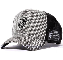 Load image into Gallery viewer, Red Monkey Rich Houndstooth Black RM1485 Limited Edition Unisex Trucker Hat Cap<br>