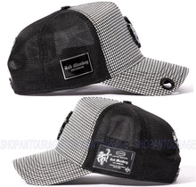 Load image into Gallery viewer, Red Monkey Rich Houndstooth Black RM1485 Limited Edition Unisex Trucker Hat Cap<br>
