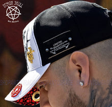 Load image into Gallery viewer, Red Monkey Demon Skull White RM1439 Limited Edition Unisex Trucker Hat Cap