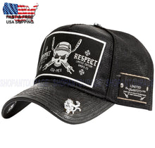 Load image into Gallery viewer, Red Monkey Designs Respect Collection Welder Worker RM1444 New Limited Edition Trucker Snapback Hat Cap Black