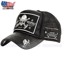 Load image into Gallery viewer, Red Monkey Designs Respect Collection Pipe Fitter RM1445 New Limited Edition Trucker Snapback Hat Cap Black