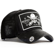 Load image into Gallery viewer, Red Monkey Designs Respect Collection Pipe Fitter RM1445 New Limited Edition Trucker Snapback Hat Cap Black