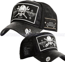 Load image into Gallery viewer, Red Monkey Designs Respect Collection Iron Worker RM1446 New Limited Edition Trucker Snapback Hat Cap Black