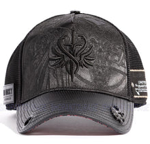 Load image into Gallery viewer, Red Monkey Half Heaven Black RM1449 New Limited Edition Unisex Trucker Hat Cap<br>