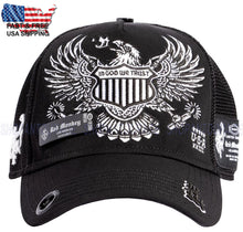 Load image into Gallery viewer, Red Monkey Americana Black RM1465 New Limited Edition Unisex Trucker Hat Cap