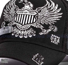 Load image into Gallery viewer, Red Monkey Americana Black RM1465 New Limited Edition Unisex Trucker Hat Cap