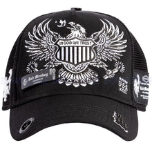 Load image into Gallery viewer, Red Monkey Americana Black RM1465 New Limited Edition Unisex Trucker Hat Cap