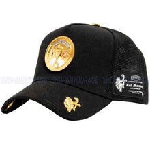 Load image into Gallery viewer, Red Monkey Malverde '23 Black RM1468 Limited Edition Trucker Snapback Hat Cap.