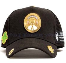 Load image into Gallery viewer, Red Monkey Malverde '23 Black RM1468 Limited Edition Trucker Snapback Hat Cap.