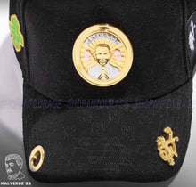 Load image into Gallery viewer, Red Monkey Malverde '23 Black RM1468 Limited Edition Trucker Snapback Hat Cap.