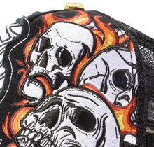 Load image into Gallery viewer, Red Monkey Fire Skull Black RM1476 New Limited Edition Unisex Trucker Hat Cap