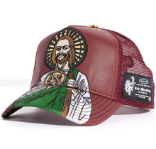 Load image into Gallery viewer, Red Monkey San Judas 2 Burgundy Limited Unisex Trucker Hat RM1480 Cap + Coin