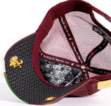 Load image into Gallery viewer, Red Monkey San Judas 2 Burgundy Limited Unisex Trucker Hat RM1480 Cap + Coin