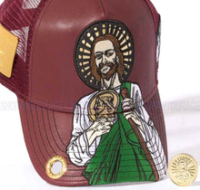 Load image into Gallery viewer, Red Monkey San Judas 2 Burgundy Limited Unisex Trucker Hat RM1480 Cap + Coin