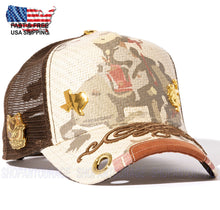 Load image into Gallery viewer, Red Monkey Rodeo Vintage Straw RM1487 New Limited Edition Unisex Trucker Hat Cap