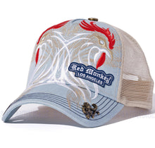 Load image into Gallery viewer, Red Monkey Rooster`24 RM1498 Denim Blue New Limited Unisex Trucker Hat Cap