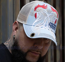 Load image into Gallery viewer, Red Monkey Rooster`24 RM1498 Denim Blue New Limited Unisex Trucker Hat Cap