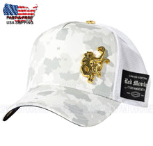 Load image into Gallery viewer, Red Monkey Money Rich Snow Camo RM1526 Limited Edition Unisex Trucker Hat Cap