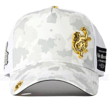 Load image into Gallery viewer, Red Monkey Money Rich Snow Camo RM1526 Limited Edition Unisex Trucker Hat Cap