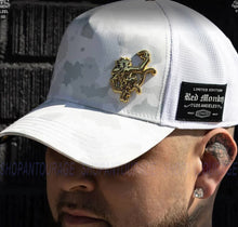 Load image into Gallery viewer, Red Monkey Money Rich Snow Camo RM1526 Limited Edition Unisex Trucker Hat Cap