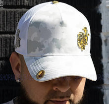 Load image into Gallery viewer, Red Monkey Money Rich Snow Camo RM1526 Limited Edition Unisex Trucker Hat Cap
