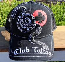 Load image into Gallery viewer, Red Monkey Club Tattoo Snake RM1546 Limited Unisex Trucker Snapback Hat Cap