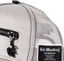 Load image into Gallery viewer, Red Monkey Designs Zipper Silver Limited Edition Trucker Snapback Hat Cap RM1556