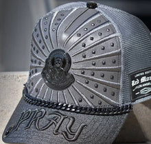 Load image into Gallery viewer, Red Monkey St. Jude Pray Hard Grey RM1512 Limited Edition Unisex Trucker Hat Cap