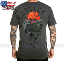 Load image into Gallery viewer, Sullen Rosa SCM2922 New Short Sleeve Graphic Tattoo Skull & Rose T-shirt For Men
