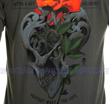 Load image into Gallery viewer, Sullen Rosa SCM2922 New Short Sleeve Graphic Tattoo Skull & Rose T-shirt For Men