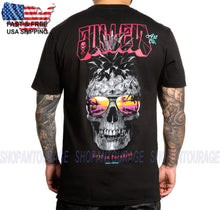 Load image into Gallery viewer, Sullen Pineapple Paradise Black SCM4340 Premium Short Sleeve Tattoo T-shirt for Men