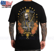 Load image into Gallery viewer, Sullen Santa Muerte SCM5277 New Short Sleeve Graphic Tattoo Skull & Rose T-shirt For Men