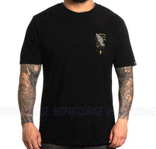 Load image into Gallery viewer, Sullen Santa Muerte SCM5277 New Short Sleeve Graphic Tattoo Skull & Rose T-shirt For Men