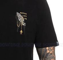 Load image into Gallery viewer, Sullen Santa Muerte SCM5277 New Short Sleeve Graphic Tattoo Skull & Rose T-shirt For Men