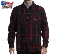 Load image into Gallery viewer, Sullen Art Collective Gridlock SCM6054 Long Sleeve Button Up Flannel Men`s Shirt
