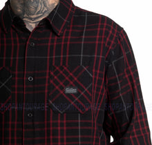 Load image into Gallery viewer, Sullen Art Collective Gridlock SCM6054 Long Sleeve Button Up Flannel Men`s Shirt