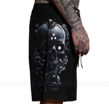 Load image into Gallery viewer, Sullen Art Collective Blaq Skull SCM6242 New Tattoo Graphic Board Shorts for Men