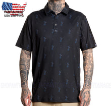Load image into Gallery viewer, Sullen Art Collective Teed Off SCM6413 Short Sleeve Black Polo Shirt For Men