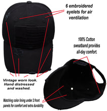 Load image into Gallery viewer, Antourage American Flag Hat for Men and Women | Vintage Baseball Tactical Hat Cap with USA Flag + 2 Patriotic Patches - Black