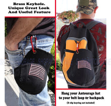 Load image into Gallery viewer, Antourage American Flag Distressed Cotton Keyhole Hat Collection - Wholesale: Black / Pink Flag 10 Units / $8.50 Each