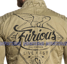 Load image into Gallery viewer, Affliction Camaro 610OW017 New Long Sleeve Moto Graphic Zip Jacket For Men