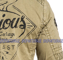 Load image into Gallery viewer, Affliction Camaro 610OW017 New Long Sleeve Moto Graphic Zip Jacket For Men