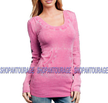 Load image into Gallery viewer, Sinful Dakota 05SW403 Women`s Long Sleeve Pink Graphic Sweater By Affliction