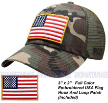 Load image into Gallery viewer, Antourage American Flag Classic Mesh Hat Collection - Wholesale: Camo 10 Units / $7.00 Each