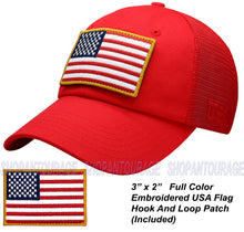 Load image into Gallery viewer, Antourage American Flag Classic Mesh Hat Collection -- Wholesale: Red 10 Units / $7.00 Each