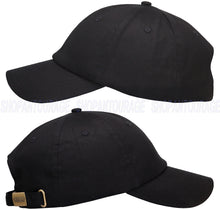 Load image into Gallery viewer, ANTOURAGE Vintage Distressed Unisex Washed Plain Cotton New Baseball Dad Hat Cap - Black NO Distress