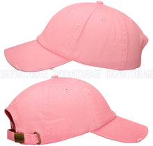 Load image into Gallery viewer, ANTOURAGE Vintage Distressed Unisex Washed Plain Cotton New Baseball Dad Hat Cap - Pink
