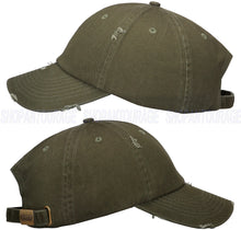 Load image into Gallery viewer, ANTOURAGE Vintage Distressed Unisex Washed Plain Cotton New Baseball Dad Hat Cap - Olive